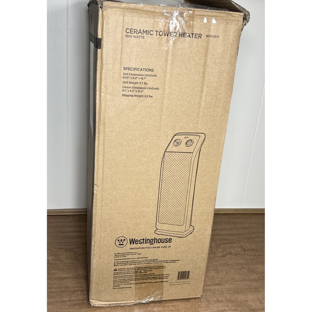 Westinghouse Intertek Ceramic Tower Heater 1500 Watts  WHT0571 Open Box